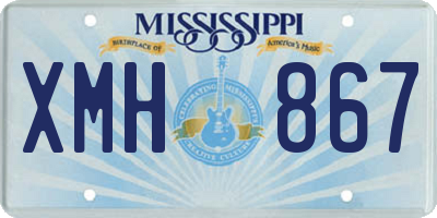 MS license plate XMH867