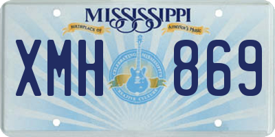 MS license plate XMH869