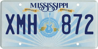 MS license plate XMH872