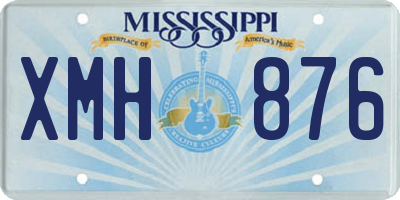 MS license plate XMH876