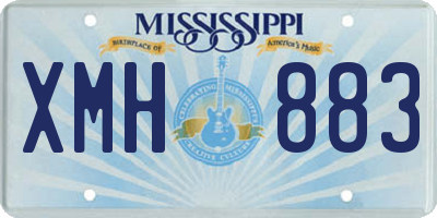 MS license plate XMH883