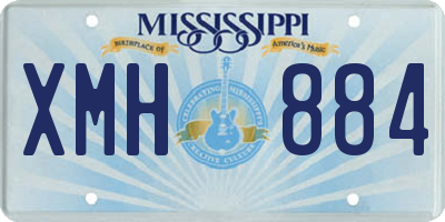 MS license plate XMH884