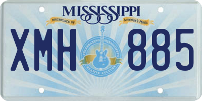 MS license plate XMH885