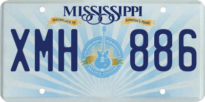 MS license plate XMH886