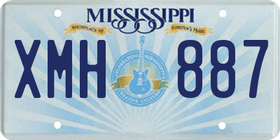 MS license plate XMH887