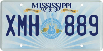 MS license plate XMH889