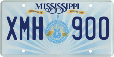 MS license plate XMH900