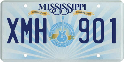 MS license plate XMH901