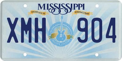 MS license plate XMH904