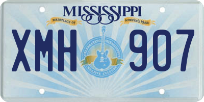 MS license plate XMH907