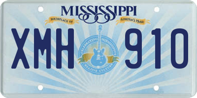 MS license plate XMH910