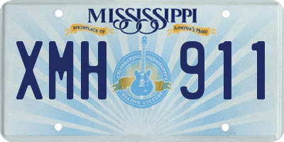 MS license plate XMH911
