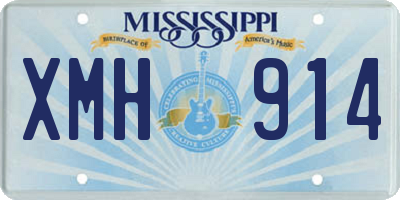 MS license plate XMH914