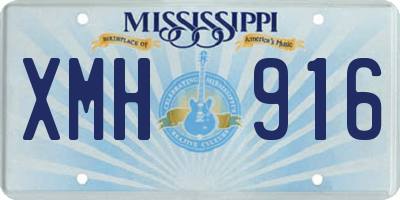 MS license plate XMH916