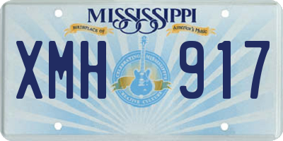 MS license plate XMH917