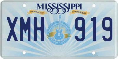 MS license plate XMH919