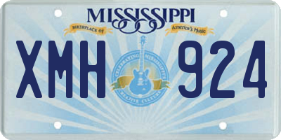 MS license plate XMH924