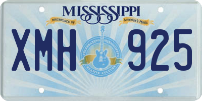 MS license plate XMH925