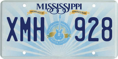 MS license plate XMH928