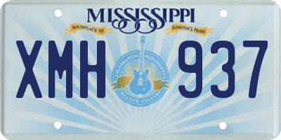 MS license plate XMH937