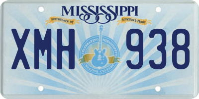MS license plate XMH938