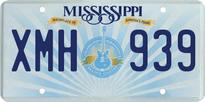 MS license plate XMH939