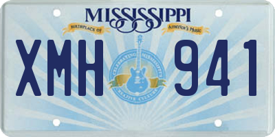 MS license plate XMH941