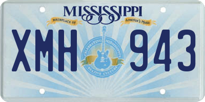 MS license plate XMH943