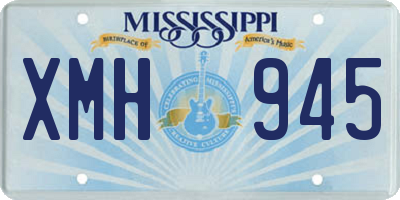 MS license plate XMH945
