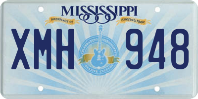MS license plate XMH948