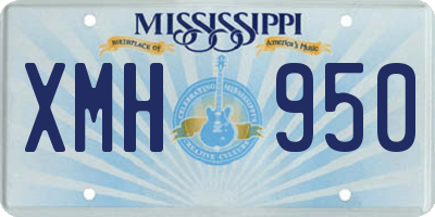 MS license plate XMH950