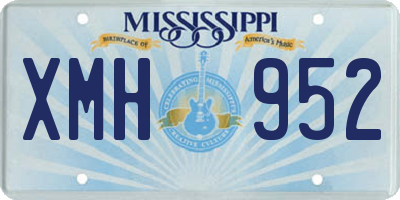MS license plate XMH952