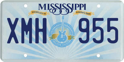 MS license plate XMH955