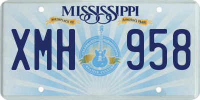 MS license plate XMH958