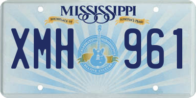 MS license plate XMH961