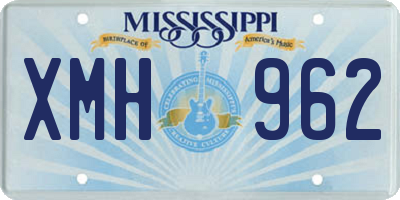 MS license plate XMH962