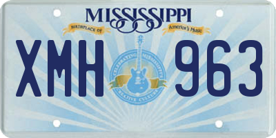 MS license plate XMH963