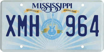 MS license plate XMH964