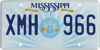MS license plate XMH966