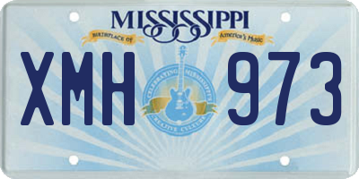MS license plate XMH973