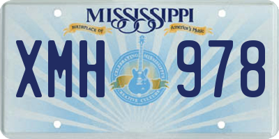 MS license plate XMH978