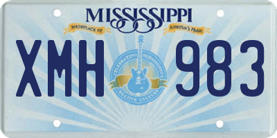 MS license plate XMH983