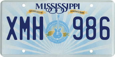 MS license plate XMH986