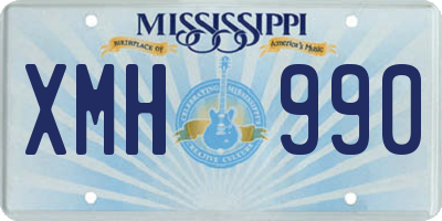 MS license plate XMH990