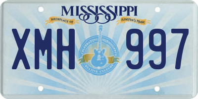 MS license plate XMH997
