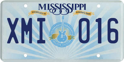 MS license plate XMI016