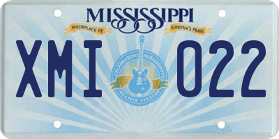 MS license plate XMI022