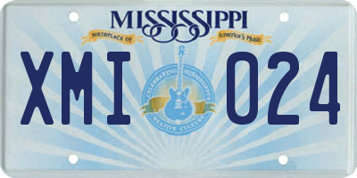 MS license plate XMI024