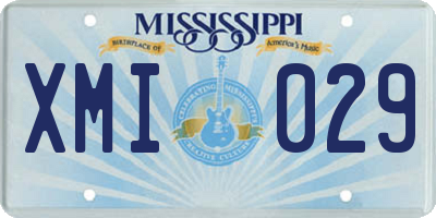 MS license plate XMI029