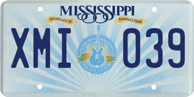 MS license plate XMI039